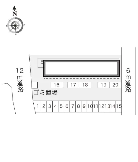 ★手数料０円★入間市久保稲荷３丁目　月極駐車場（LP）